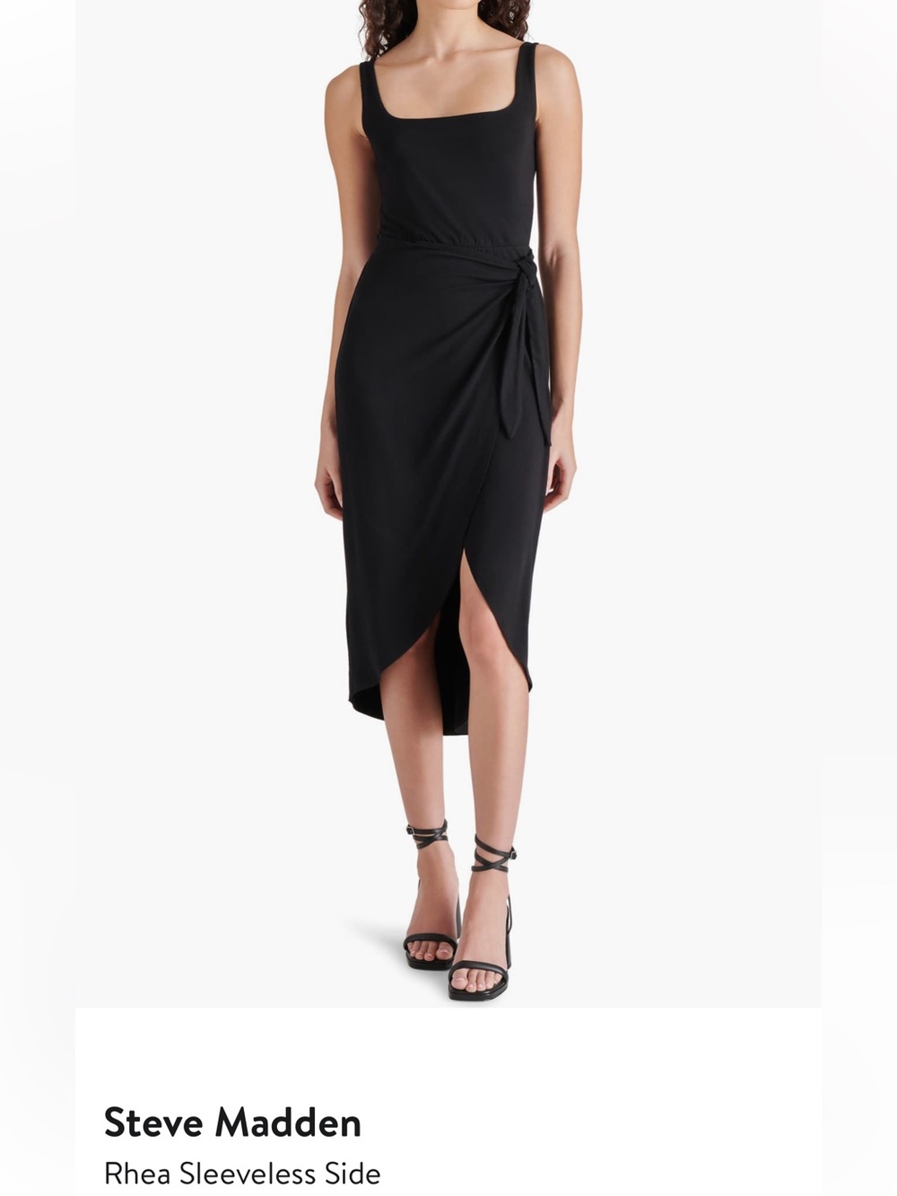 Steve Madden Black Sleeveless Maxi Dress